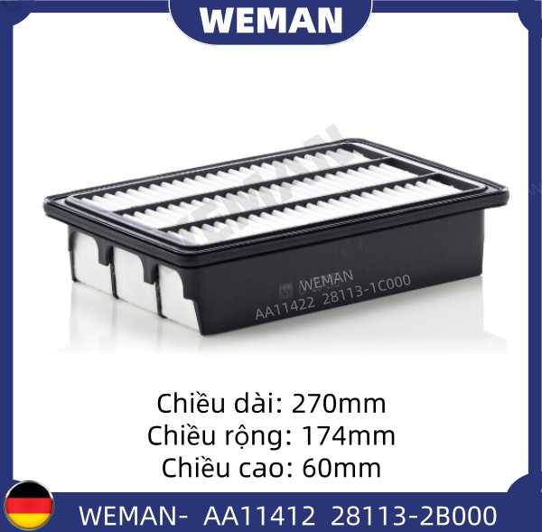 WEMAN Lọc gió AA11412 Santafe
