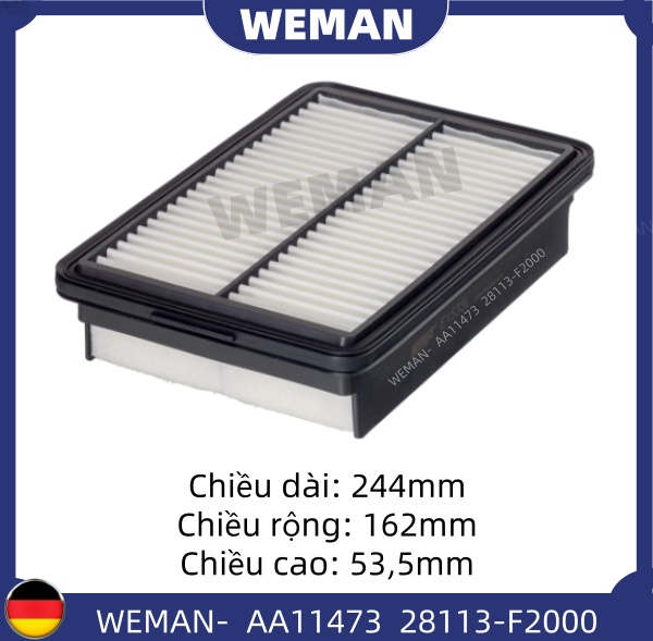 WEMAN Lọc gió AA11473 K3 Cerato Elantra I30