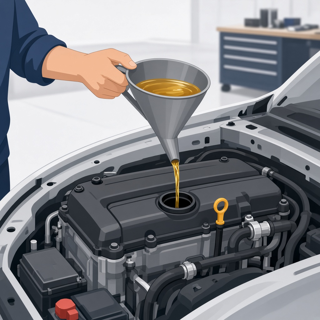 Bước 5: đổ dầu và kiểm tra