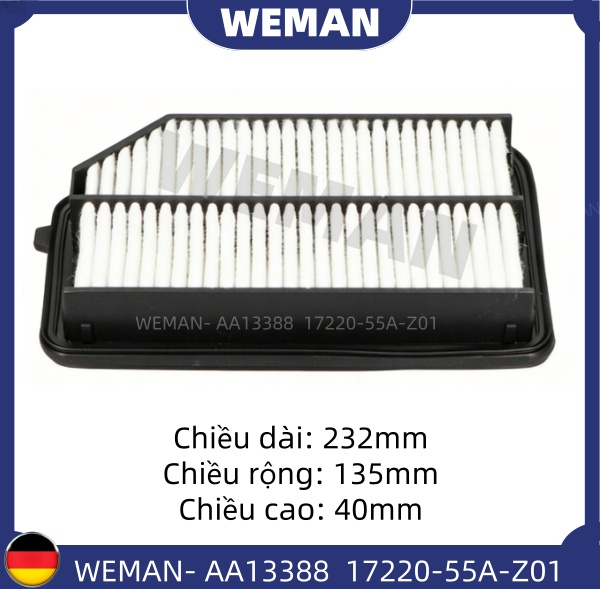 WEMAN Lọc gió AA13388 Honda CITY JAZZ