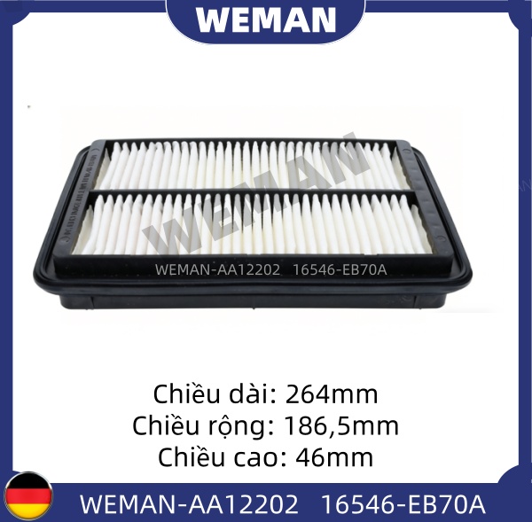 WEMAN Lọc gió AA12202 Nissan NAVARA