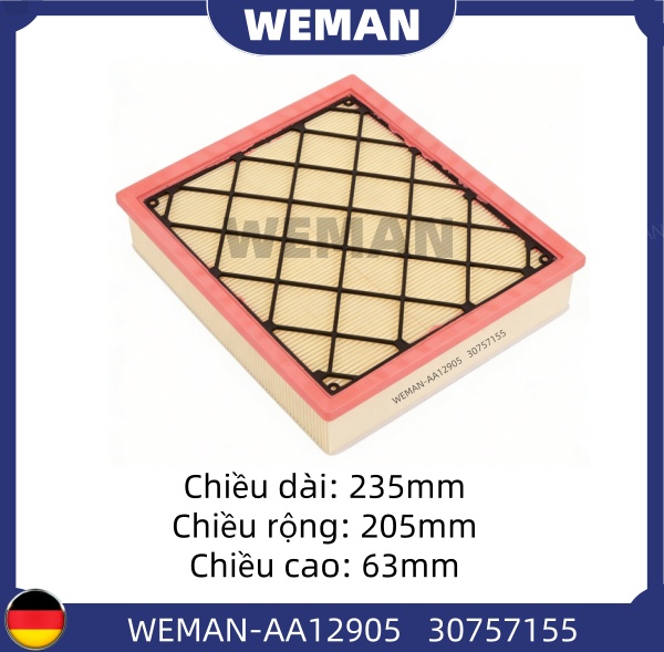 WEMAN Lọc gió AA12905 Ford MONDEO