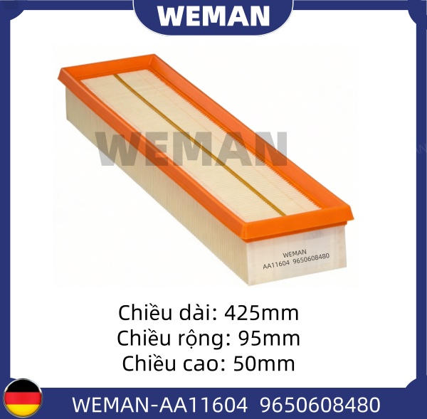 WEMAN Lọc gió AA11604 Peugeot 408