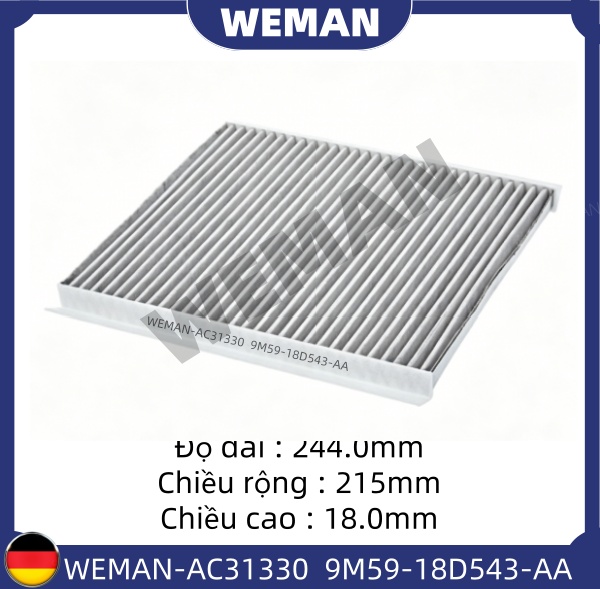 WEMAN Lọc gió điều hòa AC31330 OEM 9M59-18D543-AA WEMAN Lọc gió điều hòa AC31330