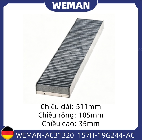 WEMAN Lọc gió điều hòa AC31320 OEM 1115 568 WEMAN Lọc gió điều hòa AC31320