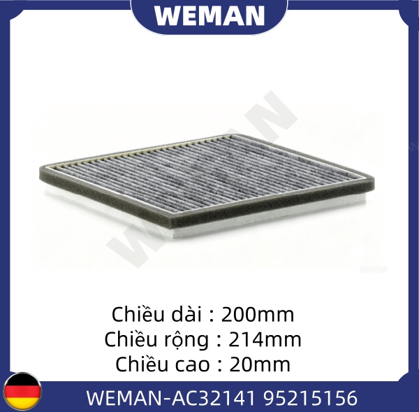 WEMAN Lọc gió điều hòa AC32141 Spark/MATIZ OEM 95215156 WEMAN Lọc gió điều hòa AC32141 Spark/MATIZ
