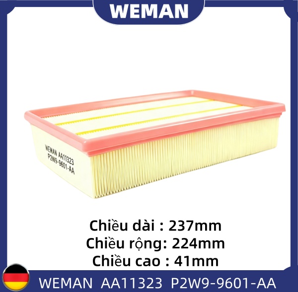 WEMAN Lọc gió AA11323 OEM P2W9-9601-AA WEMAN Lọc gió AA11323