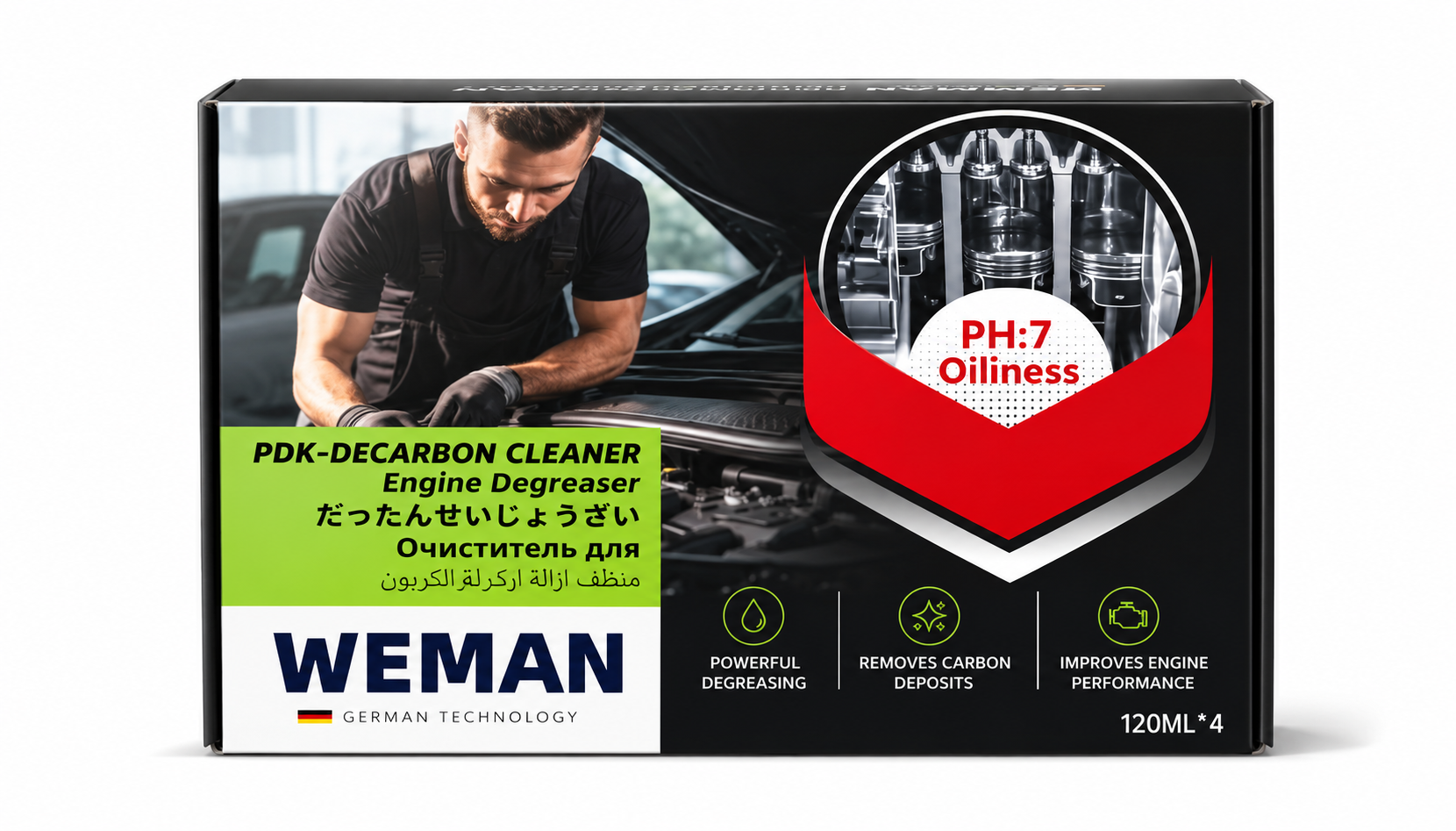 WEMAN Bảo dưỡng vệ sinh Dung dịch vệ sinh muội than pít-tông