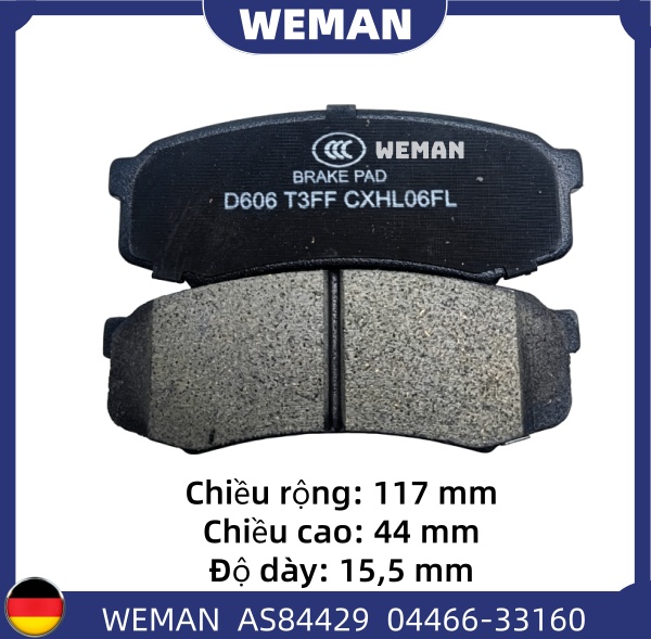 WEMAN Má phanh AS84429 Toyota Land Cruiser