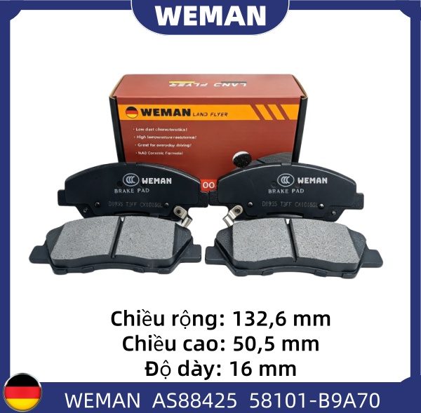 WEMAN Má phanh AS88425 OEM 58101B4A00 WEMAN Má phanh AS88425