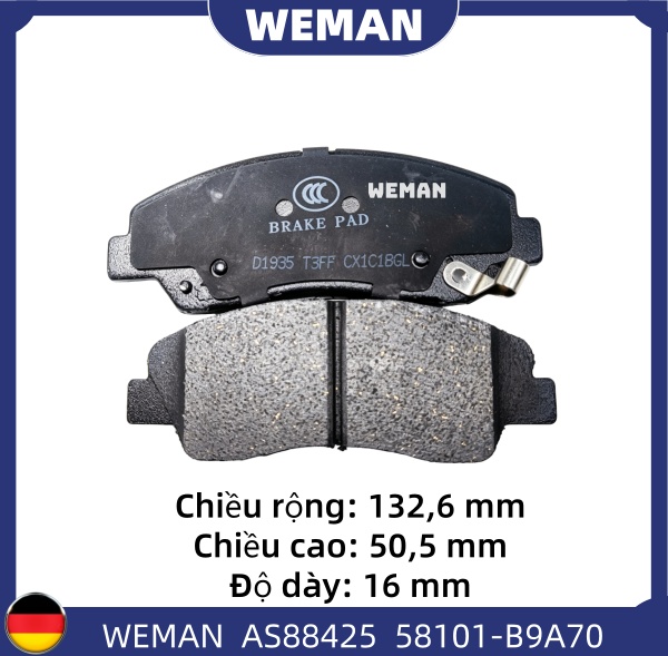 WEMAN Má phanh AS88425 OEM 58101B4A00 WEMAN Má phanh AS88425