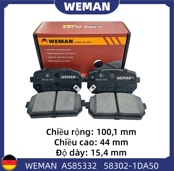 WEMAN Má phanh AS85332 OEM 58302-1DA00 WEMAN Má phanh AS85332