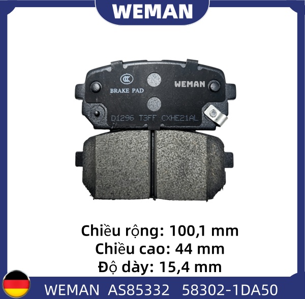 WEMAN Má phanh AS85332 OEM 58302-1DA00 WEMAN Má phanh AS85332