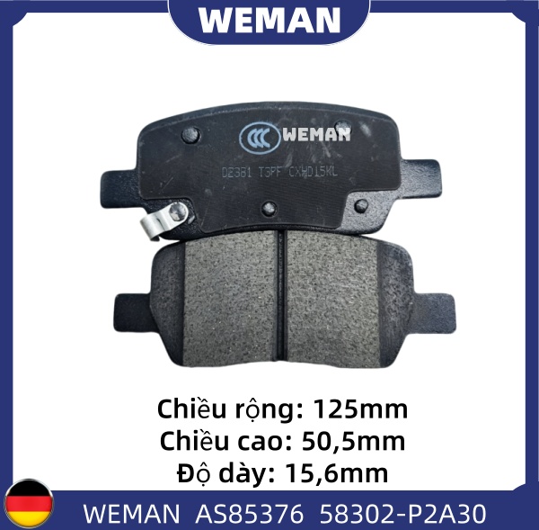 WEMAN Má phanh AS85376 OEM 58302-P2A30 WEMAN Má phanh AS85376