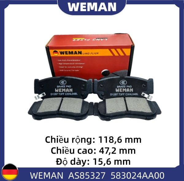 WEMAN Má phanh AS85327 HYUNDAI/KIA Santafe