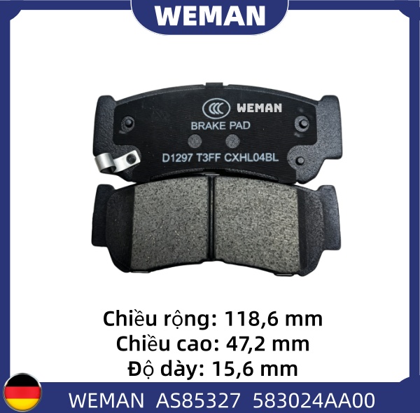 WEMAN Má phanh AS85327 HYUNDAI/KIA Santafe
