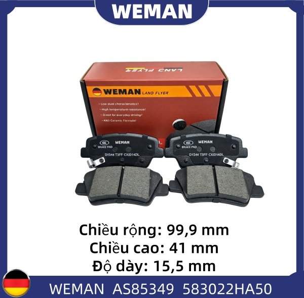 WEMAN Má phanh AS85349 HYUNDAI/KIA K3 Optima Cerato Elantra