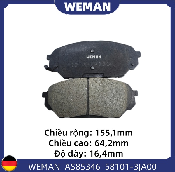 WEMAN Má phanh AS85346 OEM 581013JA00 WEMAN Má phanh AS85346