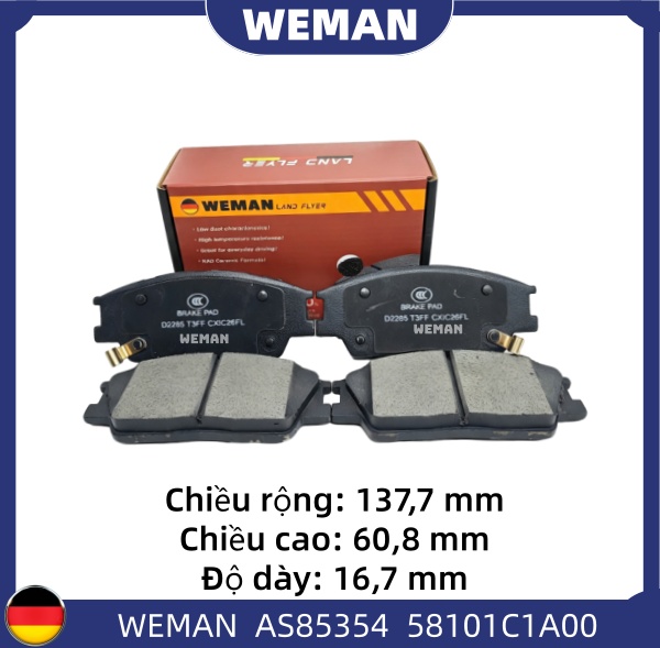 WEMAN Má phanh AS85354 HYUNDAI/KIA Tucson