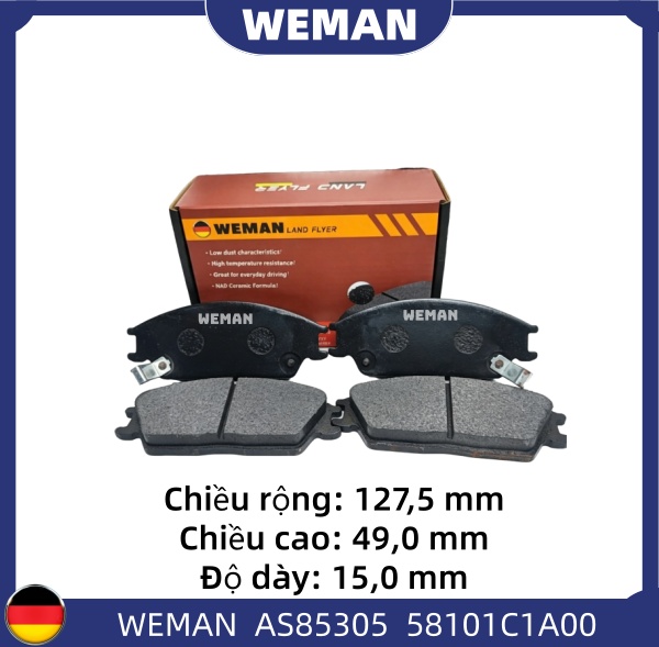 WEMAN Má phanh AS85305 HYUNDAI/KIA GETZ