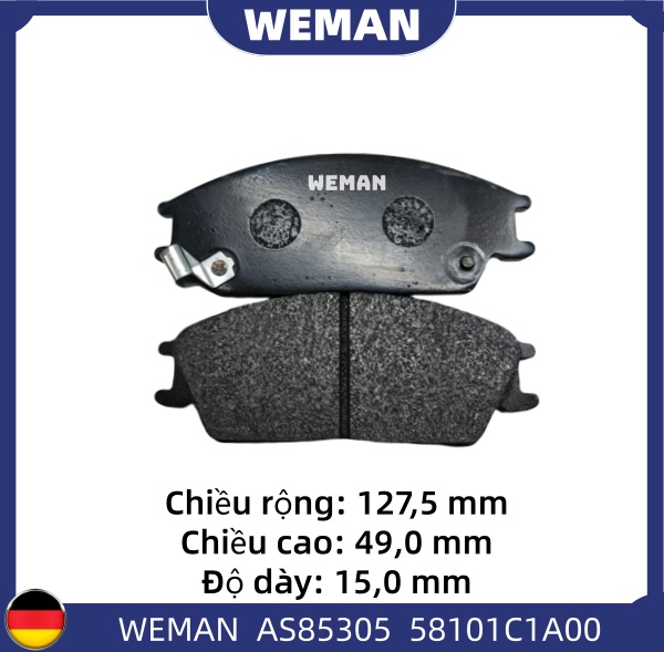 WEMAN Má phanh AS85305 HYUNDAI/KIA GETZ OEM 58101-1CA00 WEMAN Má phanh AS85305 HYUNDAI/KIA GETZ