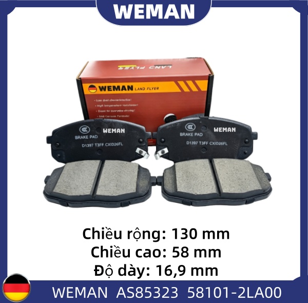 WEMAN Má phanh AS85323 HYUNDAI/KIA K3 FORTE Cerato I30