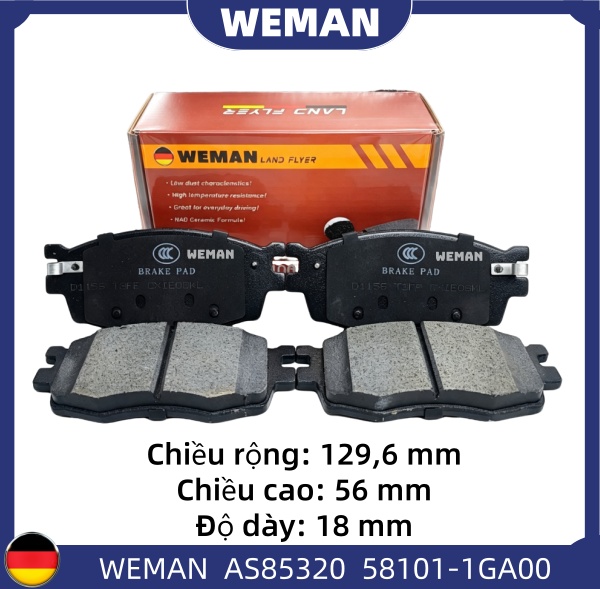 WEMAN Má phanh AS85320 HYUNDAI/KIA Accetn I20 Accent