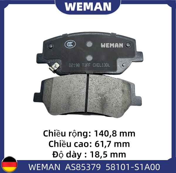WEMAN Má phanh AS85379 HYUNDAI/KIA Santafe