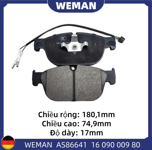 WEMAN Má phanh AS86641 Peu*eot 5008