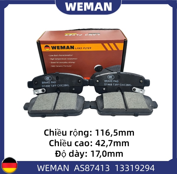 WEMAN Má phanh AS87413 Chev*olet/DAE*OO CRUZE