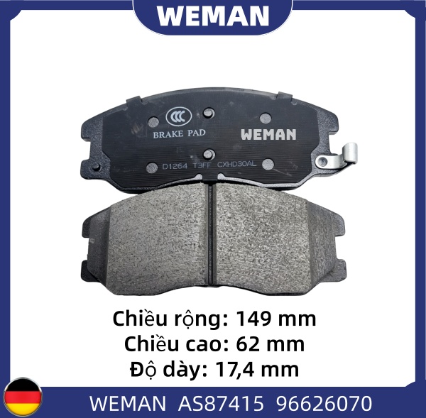 WEMAN Má phanh AS87415 Chev*olet/DAE*OO CAPTIVA