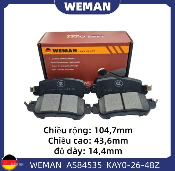 WEMAN Má phanh AS84535 Ma*da Mazda 2 Mazda CX-5