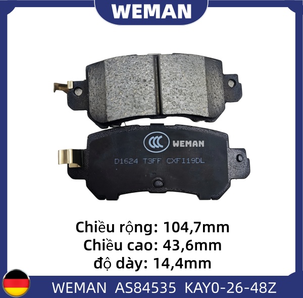 WEMAN Má phanh AS84535 Ma*da Mazda 2 Mazda CX-5