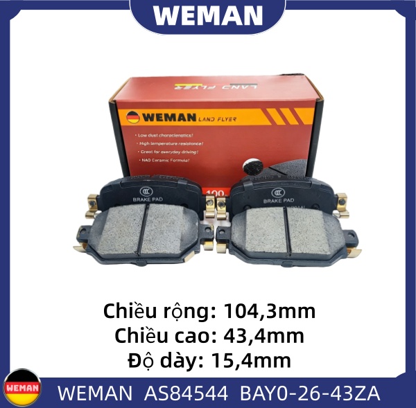 WEMAN Má phanh AS84544 Ma*da Mazda CX-30 Mazda 3