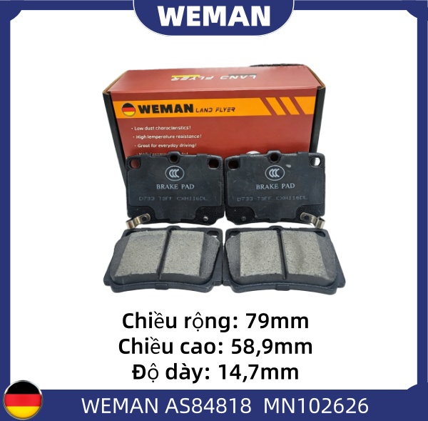 WEMAN Má phanh AS84818 Mitsu*ishi Pajero