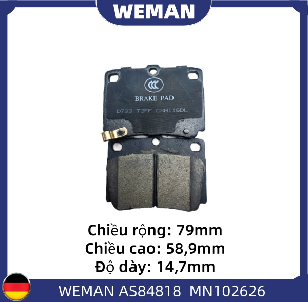 WEMAN Má phanh AS84818 Mitsu*ishi Pajero