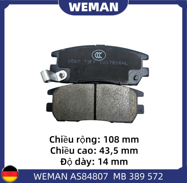 WEMAN Má phanh AS84807 Mitsu*ishi Pajero