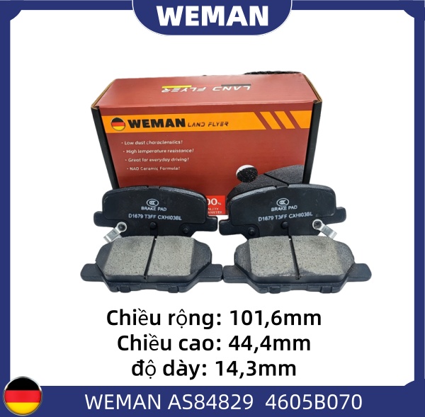 WEMAN Má phanh AS84829 Ma*da Mazda 6 Outlander
