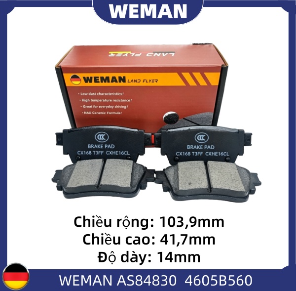 WEMAN Má phanh AS84830 Mitsu*ishi Outlander
