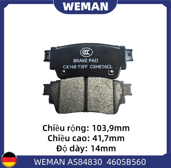 WEMAN Má phanh AS84830 Mitsu*ishi Outlander