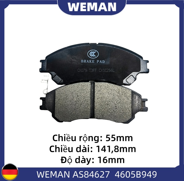 WEMAN Má phanh AS84627 Mitsu*ishi XPANDER