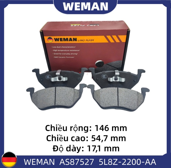 WEMAN Má phanh AS87527 For-d Escape