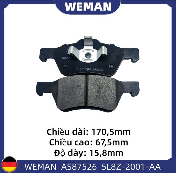 WEMAN Má phanh AS87526 For-d Escape