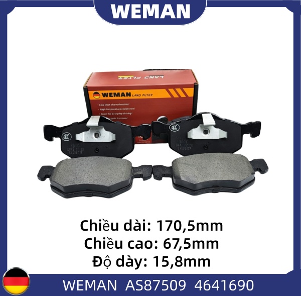 WEMAN Má phanh AS87509 For-d Escape