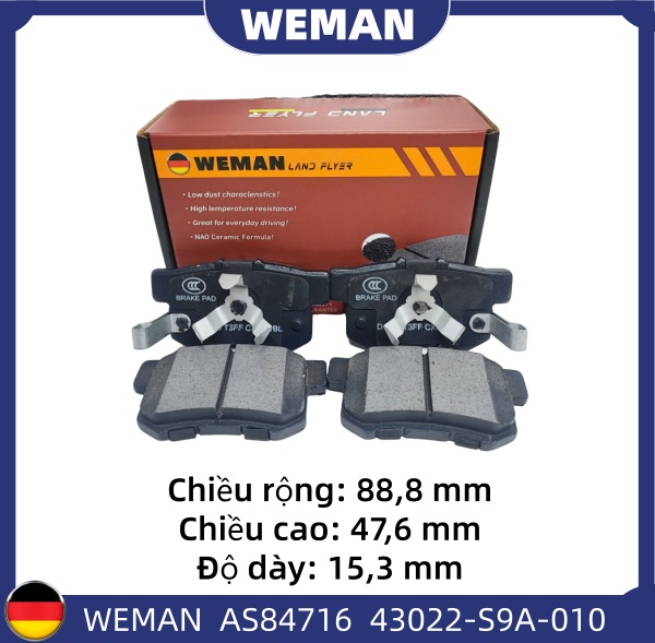 WEMAN Má phanh AS84716 Ho*da CRV