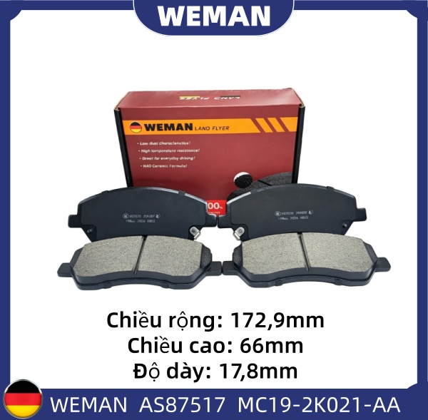 WEMAN Má phanh AS87517 For-d TRANSIT