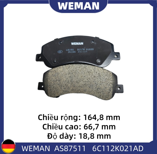WEMAN Má phanh AS87511 For-d TRANSIT