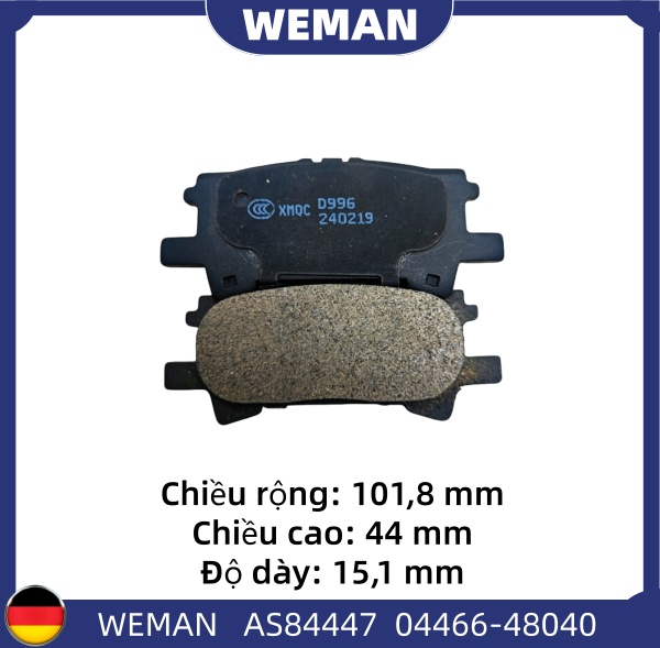 WEMAN Má phanh AS84447 Toy*ta Highlander
