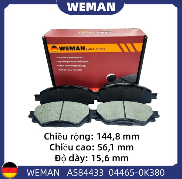 WEMAN Má phanh AS84433 Toy*ta Lnnova