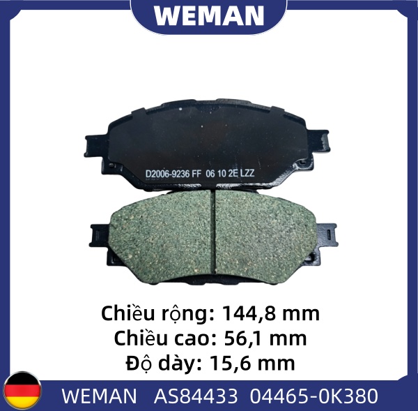 WEMAN Má phanh AS84433 Toy*ta Lnnova